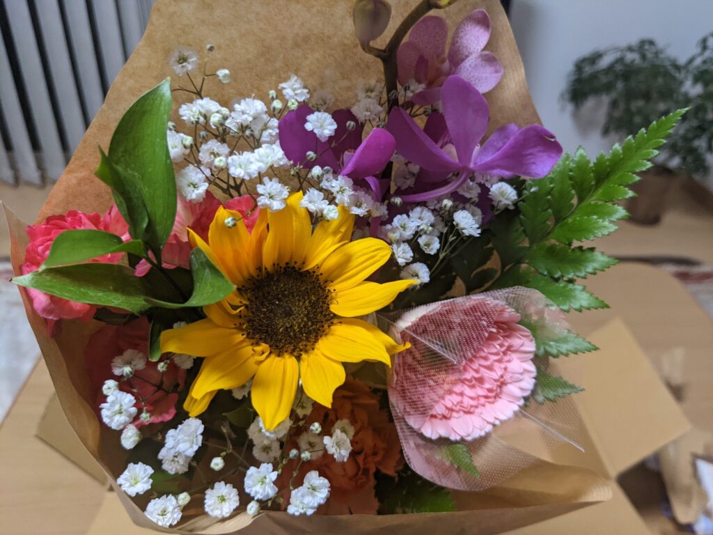 【ma fleur】マ・フルールが届いた花のさらにアップ