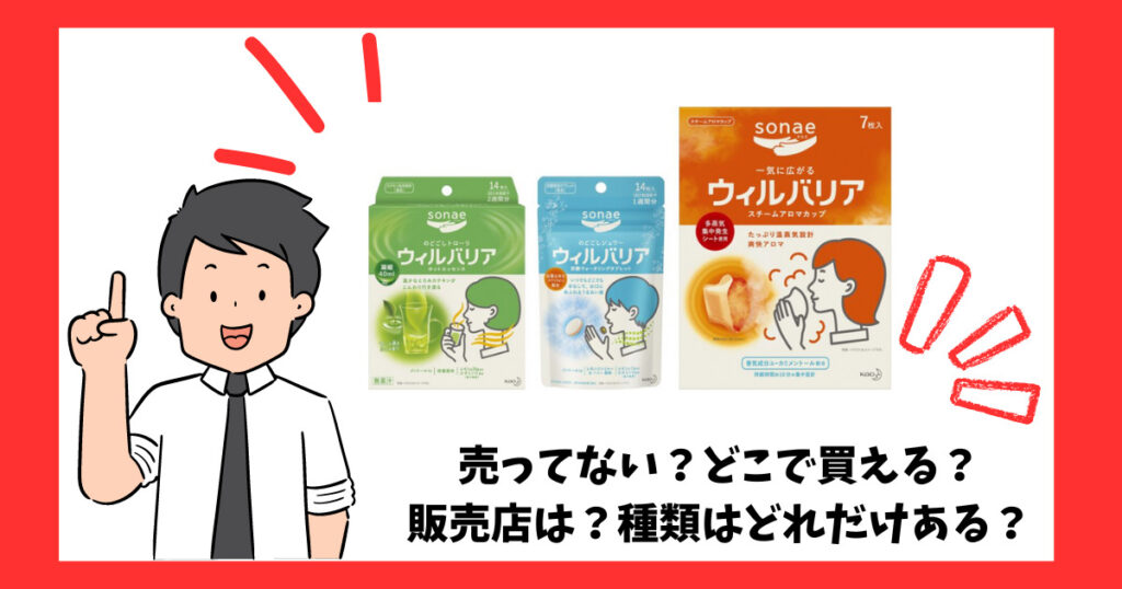 「ウィルバリア」を売っている場所を紹介している男性